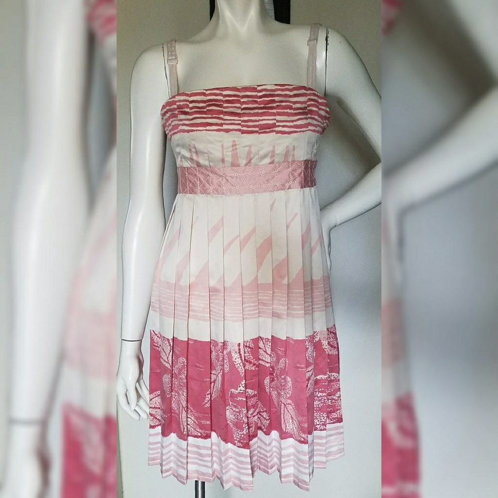 Y2K OOAK Gregorian Bust Pleated Silky Satin Floral Quilted Dress Cottagecore Med